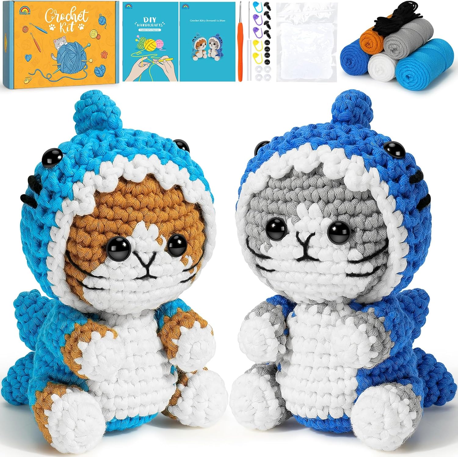 Crochet Kitty Dressed As Shark