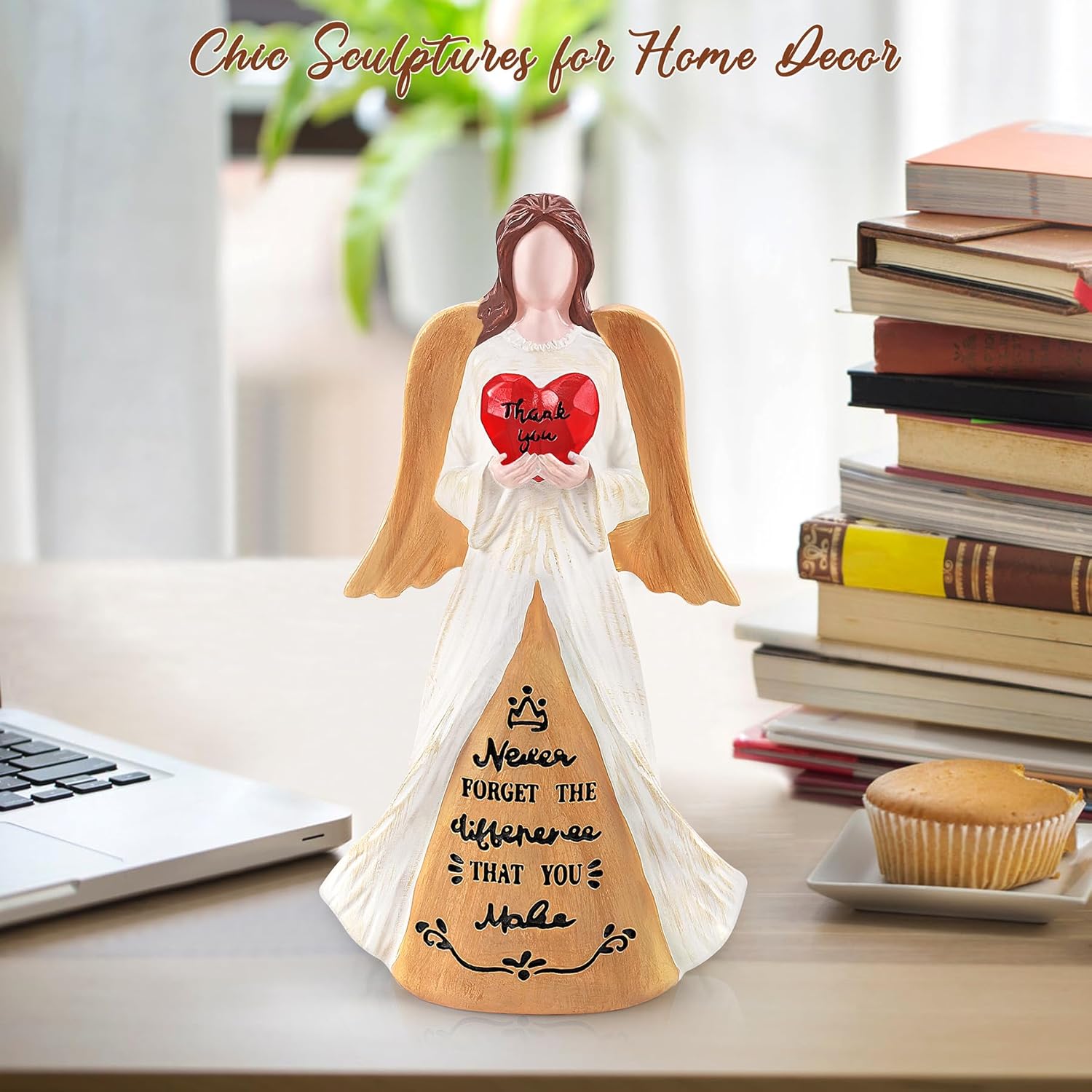 Thank You Gift for Sister Best Friends Girls Present Thanks Gift Angel Figurine Ornaments Best Friendship Thanksgiving Gifts Gratitude Present from Sisters Hand-Painted Figurines Ornaments